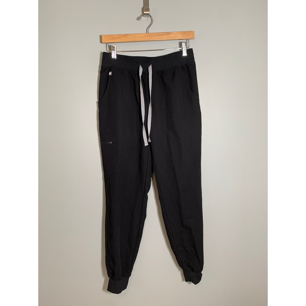 FIGS Zamora Jogger Scrub Pants Women Small Black Technical Cargo 1000208